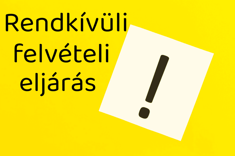 Rendkívüli felvételi eljárás